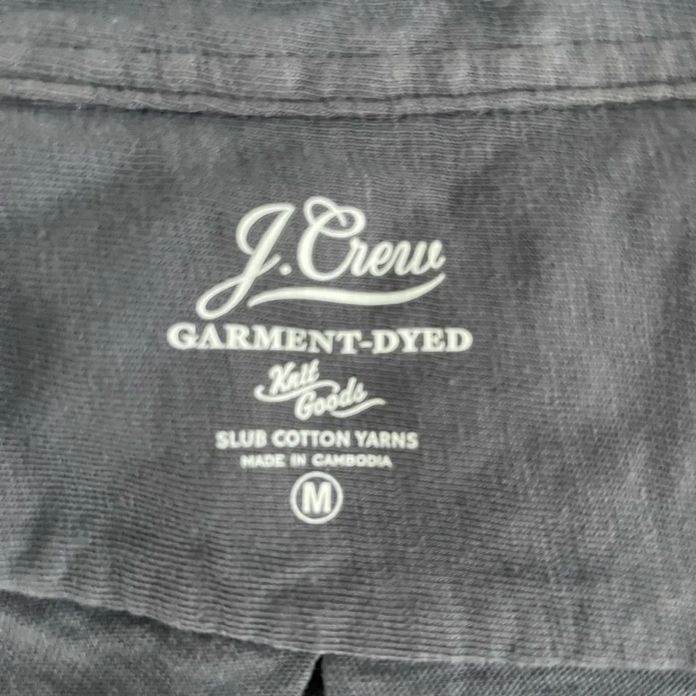 J.Crew Garment-Dyed Slub Cotton Shirt Men’s M Gray Button Down